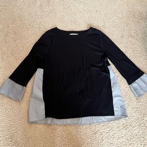 Loft black flare top